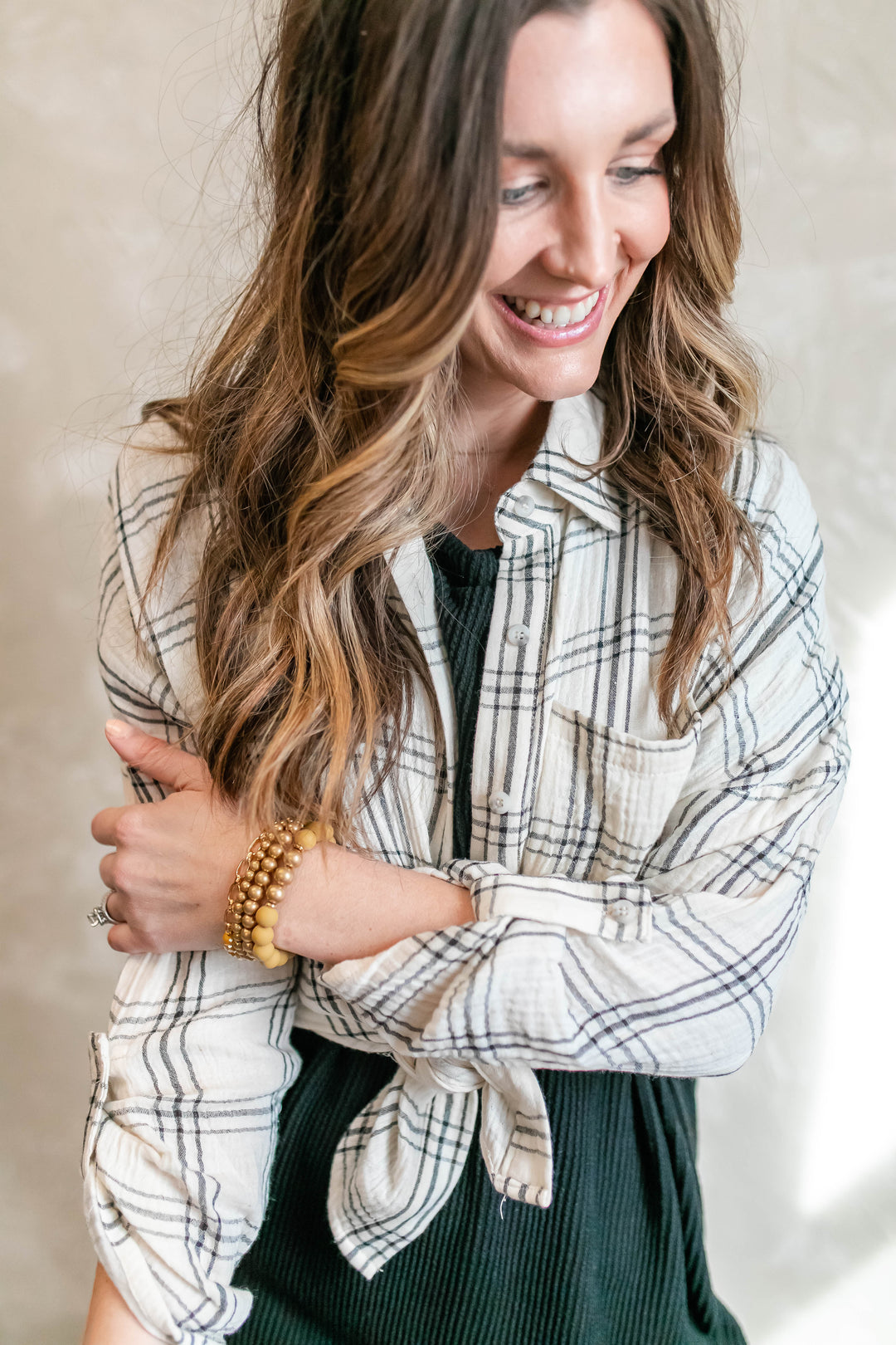 The Tucker Plaid Button Up - One Eleven Olive Boutique
