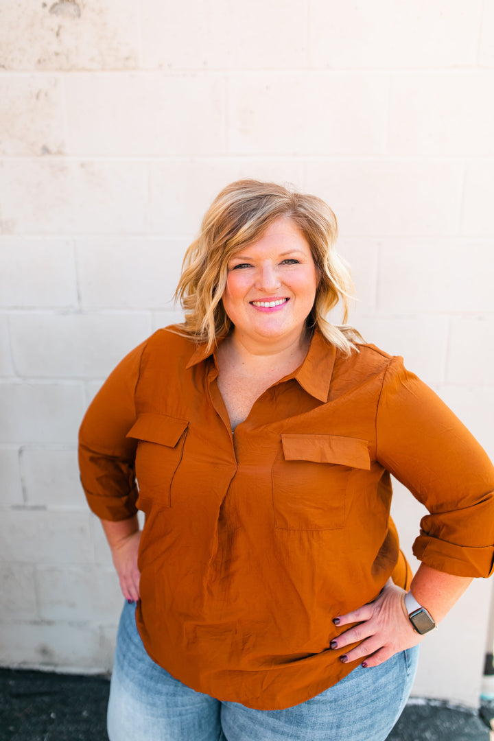 The Valerie Curvy Blouse - One Eleven Olive Boutique