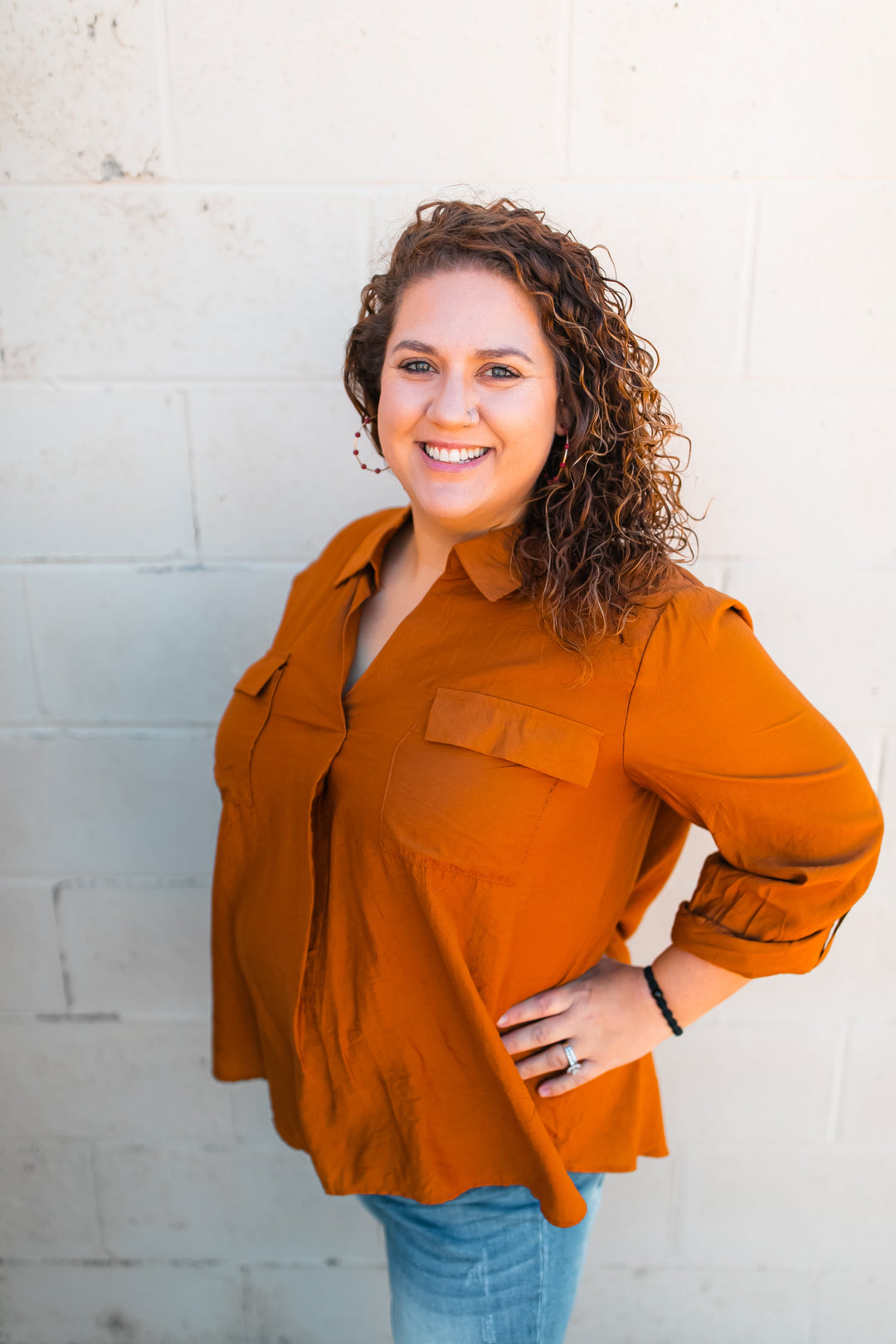 The Valerie Curvy Blouse - One Eleven Olive Boutique