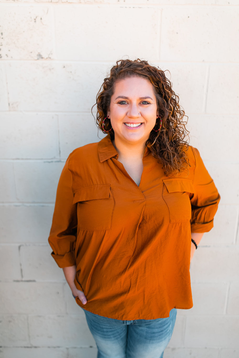 The Valerie Curvy Blouse - One Eleven Olive Boutique