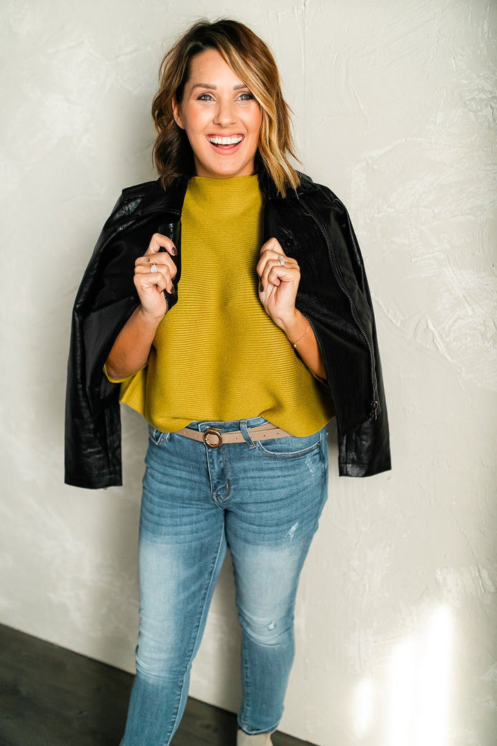 The Veda Sweater - Chartreuse - One Eleven Olive Boutique