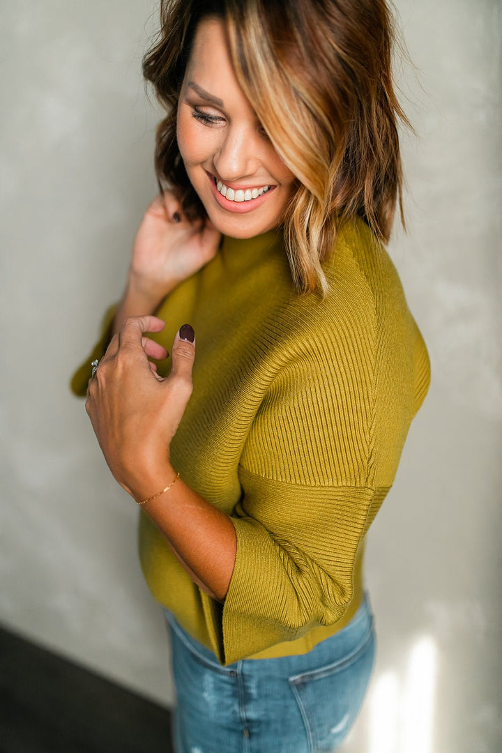 The Veda Sweater - Chartreuse - One Eleven Olive Boutique