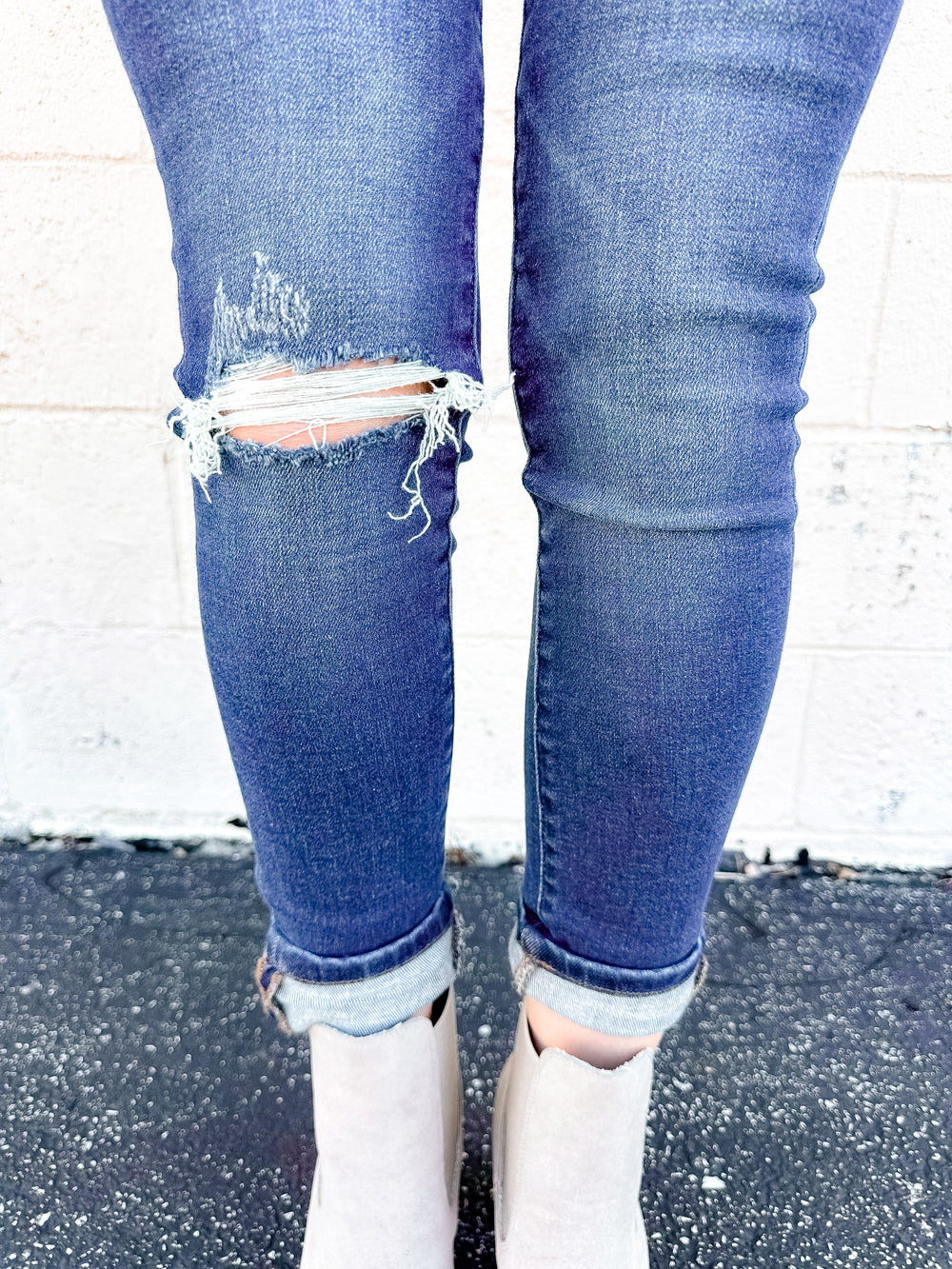 The Weekend Ready Dark Wash Skinnies - One Eleven Olive Boutique