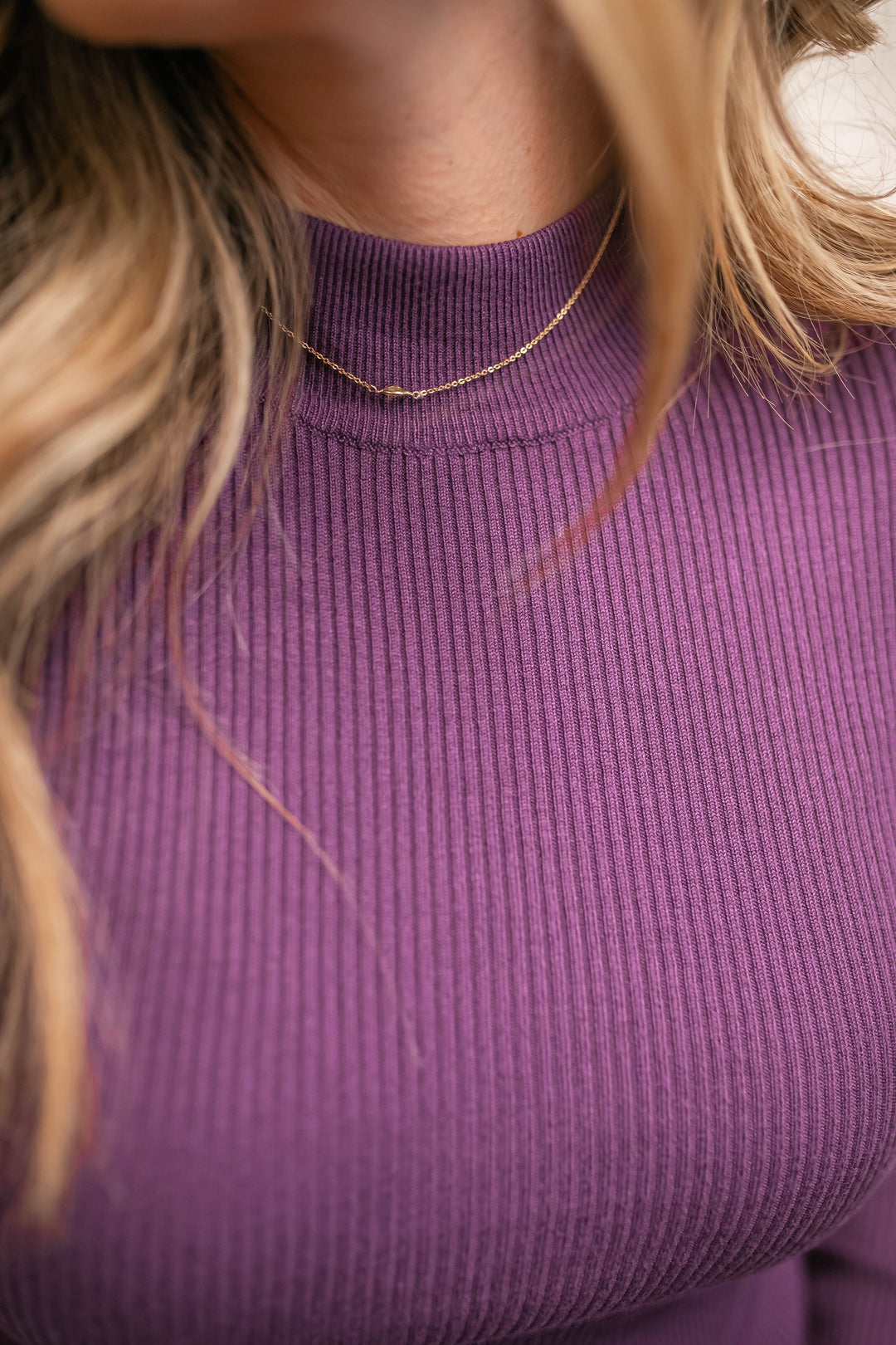 The Zoe Knitted Top - Deep Plum - One Eleven Olive Boutique